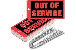 Spakon Out of Service Tags 6.22 x 3.15 Inches Maintenance Required Red Tags with 12 Inches Wires Attached for Machine Equipment Inspection Maintenance(50 Packs)