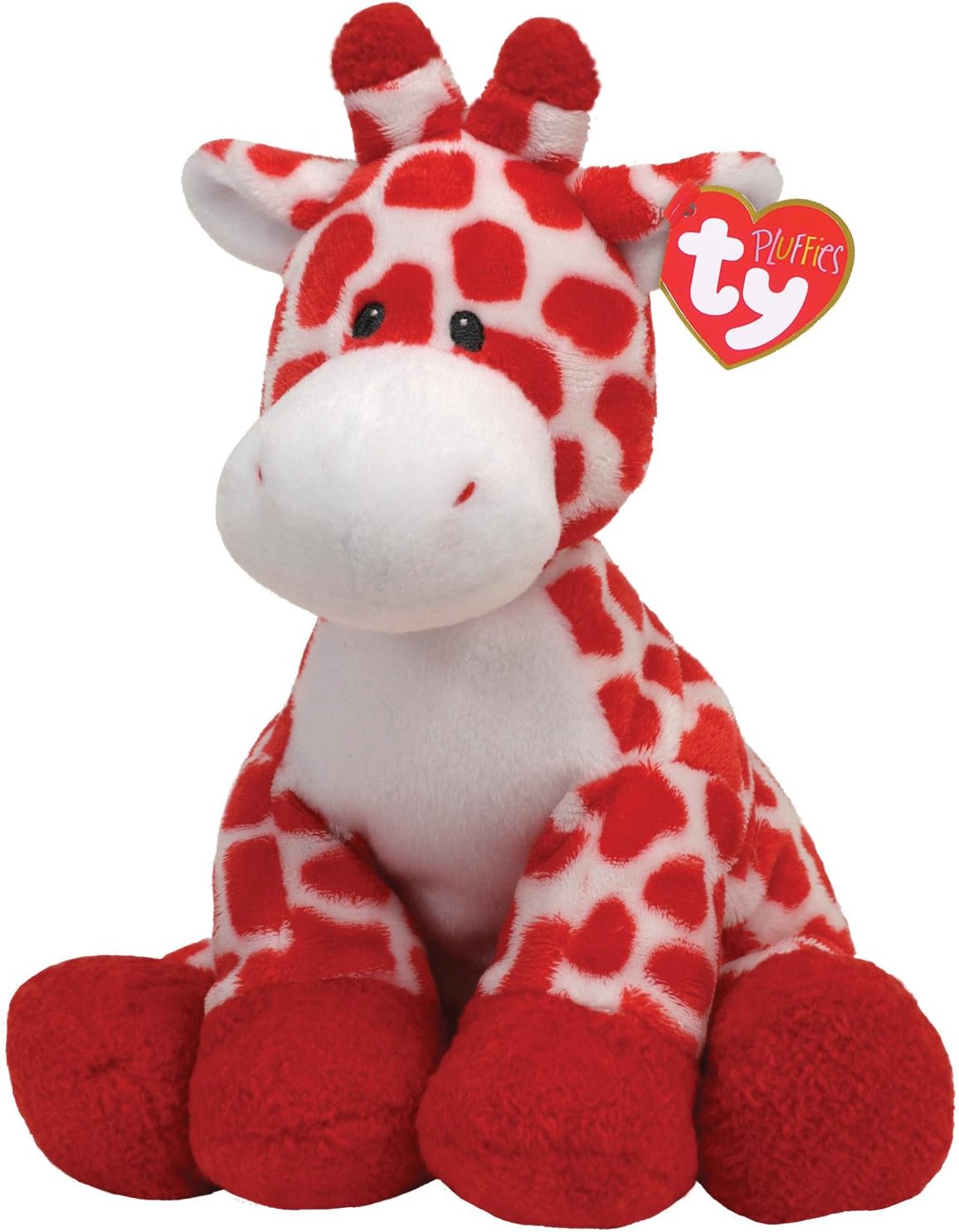 TY Pluffie Kisser White and Red Giraffe