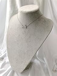 MICOMAKA Birth Year Number with Crown Necklace,Old