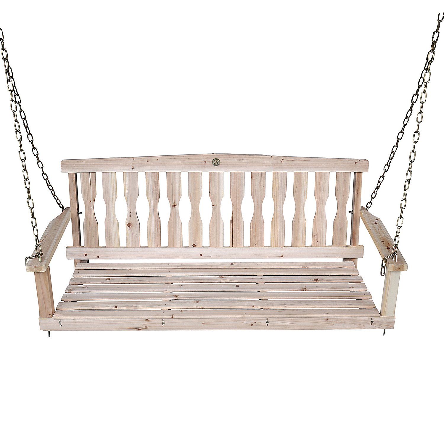 Songsen Outdoor Unfinished 4ft Wooden Porch Swing Chair Patio Deck Garden Furniture Buy Online In South Africa At Desertcart