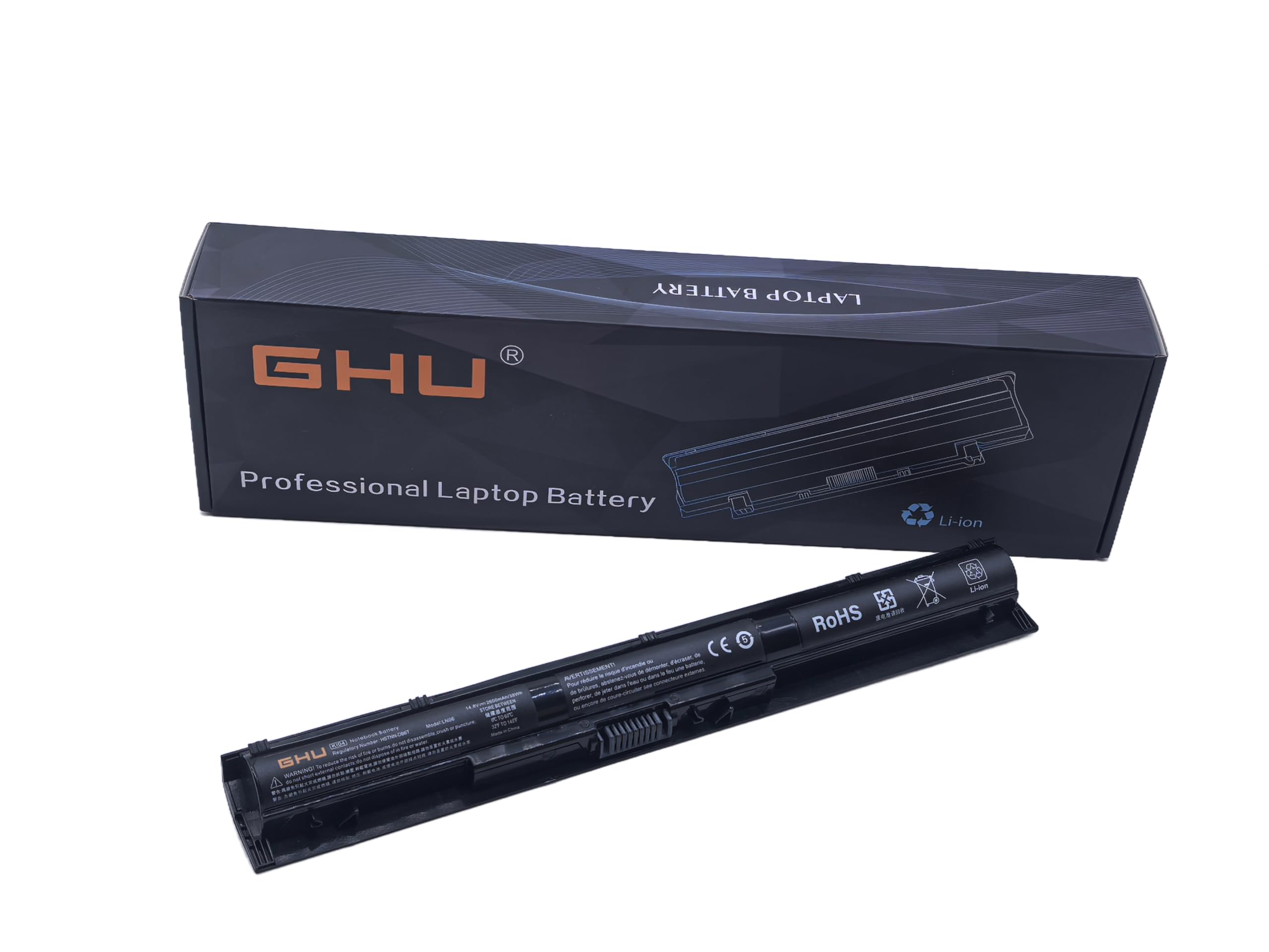 New GHU Battery KI04 800049-001 HSTNN-LB6S HSTNN-LB6T Compatible With HP Pavilion 14-ab 15-ab 17-g000 Series 14.8V 2600mAh 4 cell 800009-421 800010-421 800049-421 800049001 800050-001 hstnn-db6t