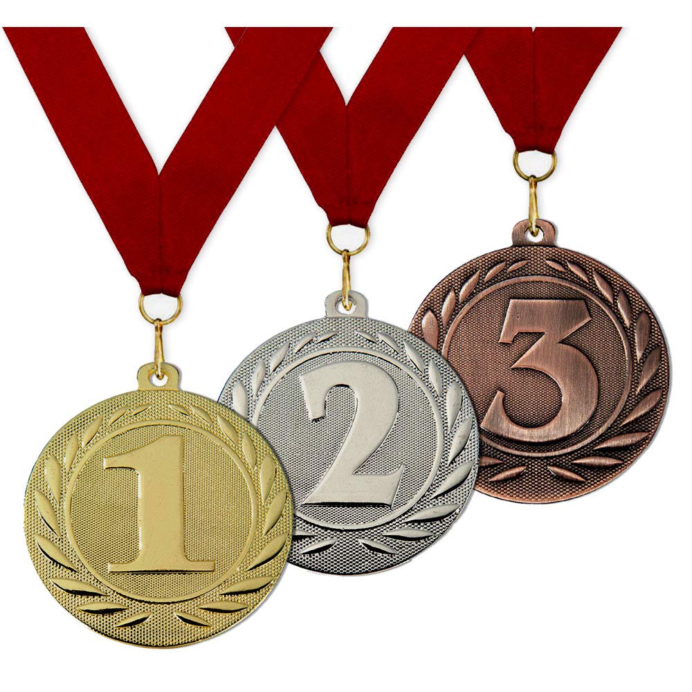 Larius 3 pieces metal winner award medals for sports, competitions, 1 2 3 place (1-2-3 place)