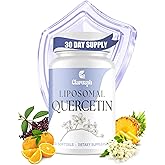 Clarusph Quercetin with Bromelain | Liposomal Quercetin Supplements for Respiratory & Seasonal Challenges | Quercitin 1000mg with Vitamin C & Zinc | Quercetin Complex Bioflavonoids, 60 Softgels