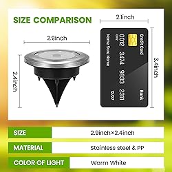 PATIOWIN Mini Solar Ground Lights, 12 Pack Solar