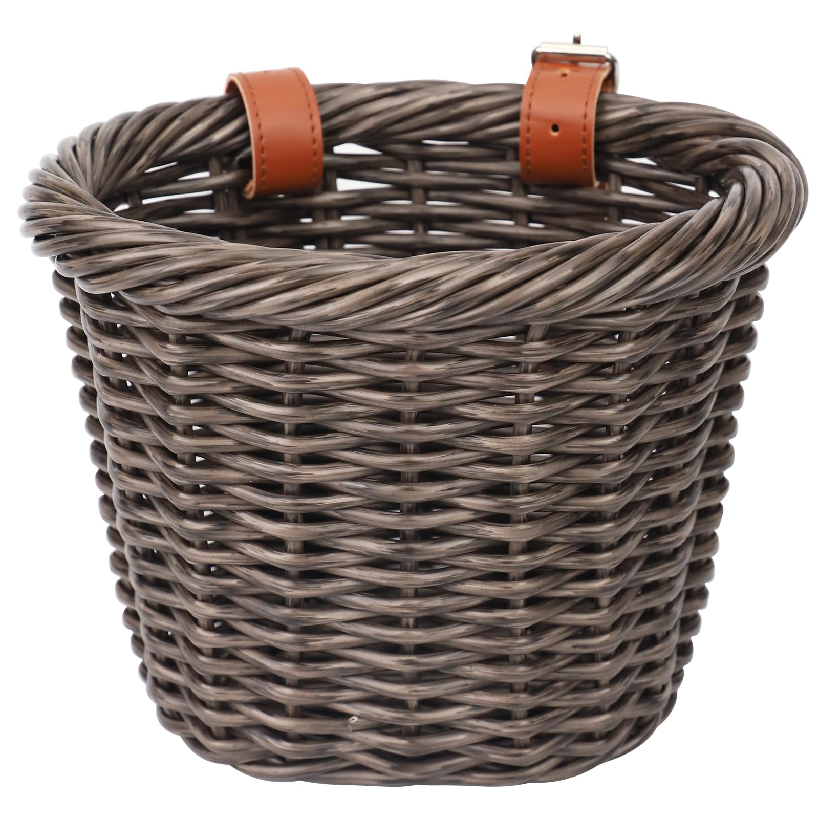 MEGHNA Woven Mini Bike Basket for Kid Bike Handlebar Bike Basket for Girl Boy for Scooter Brown