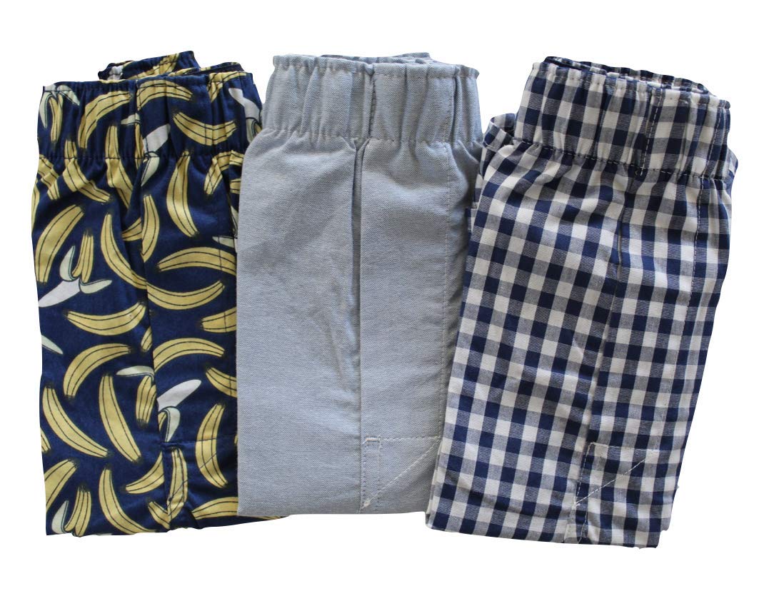 Men's Lot of 3 Pair Boxer Shorts (Medium 32" - 34" Med. M) Boxers Underwear 3-Pack