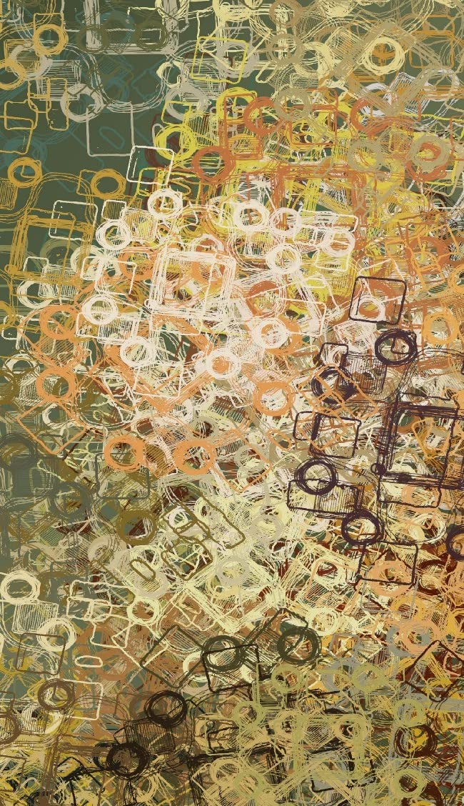 Homemania EXFAB123-60X100CM Little Circle 1 Printed Rug for Living Room, Hall, Bedroom, Nursery Print, Modern, Multicoloured, Polyester, Cotton, 60 x 100 cm