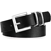 XZQTIVE Women Leather Belt with Square Gold Buckle – Fashion Waist Belt for Jeans, Pants and Dresses