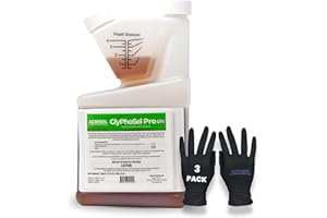 Agrisel GlyPhoSel Pro Weed Killer, Tackles Hard-to-Kill Weeds, Low-Odor, Easy Mixing, Pet Safe, Includes 3-Pack of Agrisel Protective Gloves, 32 Ounces