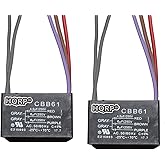 HQRP 2-Pack Ceiling Fan Capacitor CBB61 4.5uf+6uf+8uf 5-Wire UL Listed