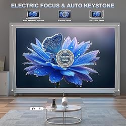 Mini Portable Projector 4K WiFi 6 BT 5.2 Upgraded