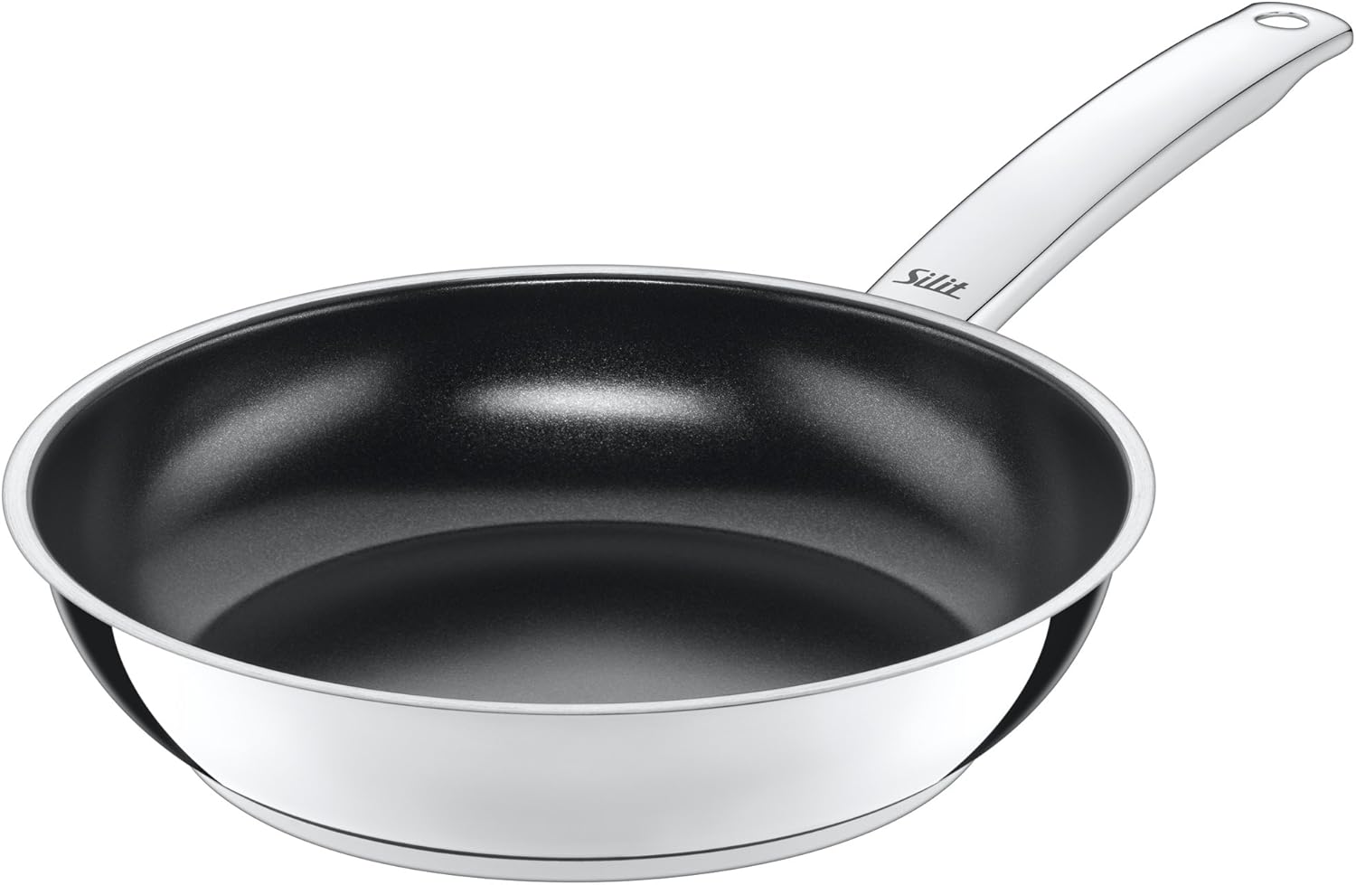 IBILI Dreilagige Edelstahl-Pfanne 18cm - Induktionsgeeignet Ohne Antihaftbeschichtung, Ofenfest