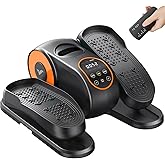 MERACH Under Desk Elliptical Machine, Leg Exerciser While Sitting for Seniors with Remote Control & 12-Speeds, Quiet Portable Electric Seated Pedal Exerciser Machine for Home Office