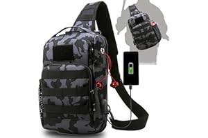 DEILAI Fishing Backpack, Fishing Sling Bag Tackle Backpack Fly Fishing Bag with Rod Holder Fishing Gifts for Women and Men