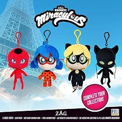 P.M.I. Miraculous Ladybug Plush Clip-on Toys | Two