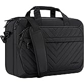 VANKEAN Laptop Briefcase for Women Men Fashion, TSA Friendly Expandable 17 Inch Laptop Bag, Waterproof Computer Bag with RFID Pocket, Work Bag for Women Messenger Bags, Business/Travel/College, Black
