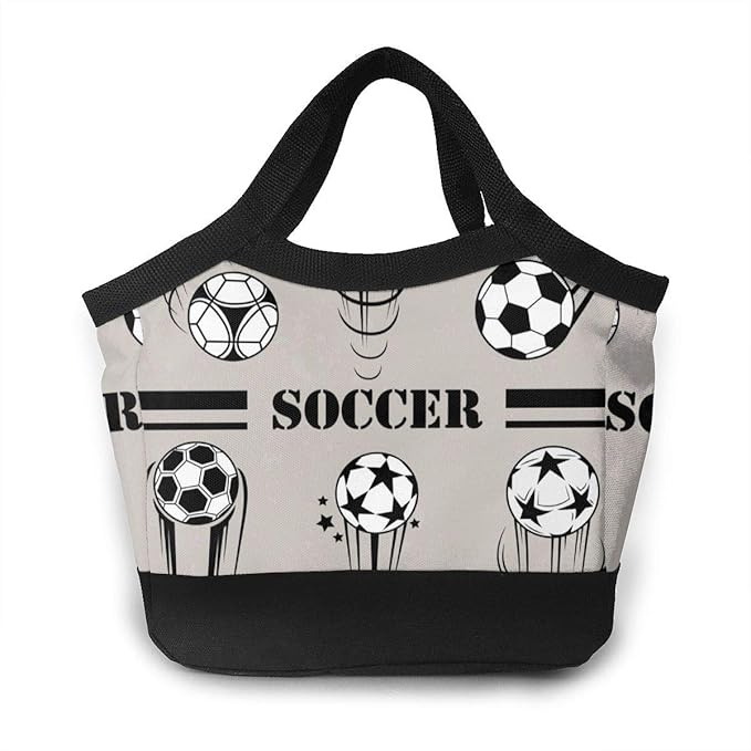 Soccer Lunch Bag For Women Insulated Lunch Tote Bag Durable