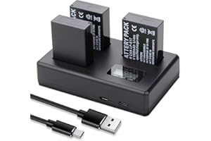 3-Pack LP-E17 Batteries with Smart Triple Slot LCD Charger for Canon EOS M3, M5, M6, EOS 200D, 750D, 760D, 77D, 800D, EOS R8,