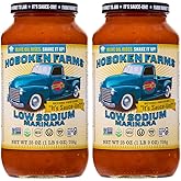 Hoboken Farms Low Sodium Marinara Sauce - Keto Certified, No Sugar Added, Non GMO Project Verified, Plant Based, and Paleo Friendly (25 Fl Oz, Pack of 2)