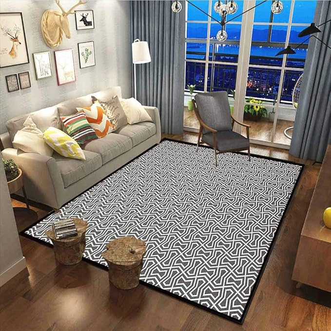 Geometric Abstract Premium Rug Cover Rug for Bedroom Floor