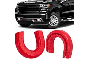 MODELAUTO Tow Hook Covers Compatible with Chevy Silverado 1500 Accessories 2007-2025,Tow Hitch Cover-Hitch Covers for Trucks Fit for 2007-2025 Chevrolet Silverado 1500 Accessories (Red)
