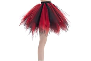 CHICWIND Womens Rainbow Puffy Tutu Layered Tulle Petticoat Skirt for Party