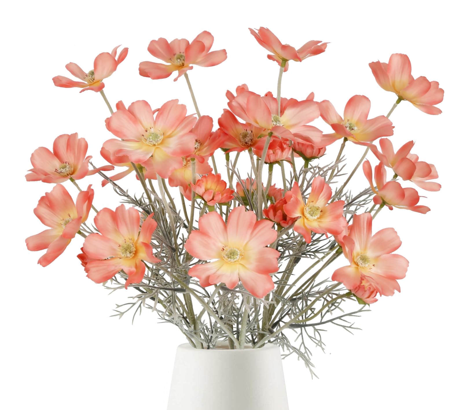 Photo 1 of Fqueelvys Cosmos Silk Flowers,6PCS Daisy Flowers Artificial 24'' Artificial Wildflower Fake Flowers for Wedding Party Kitchens Home Decoration(Coral Powder)