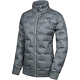 Little Donkey Andy Women's Puffer Jacket Plus Size Lightweight Quilted Jackets Winter Warm Stand Collar Jacket with 3 Pockets