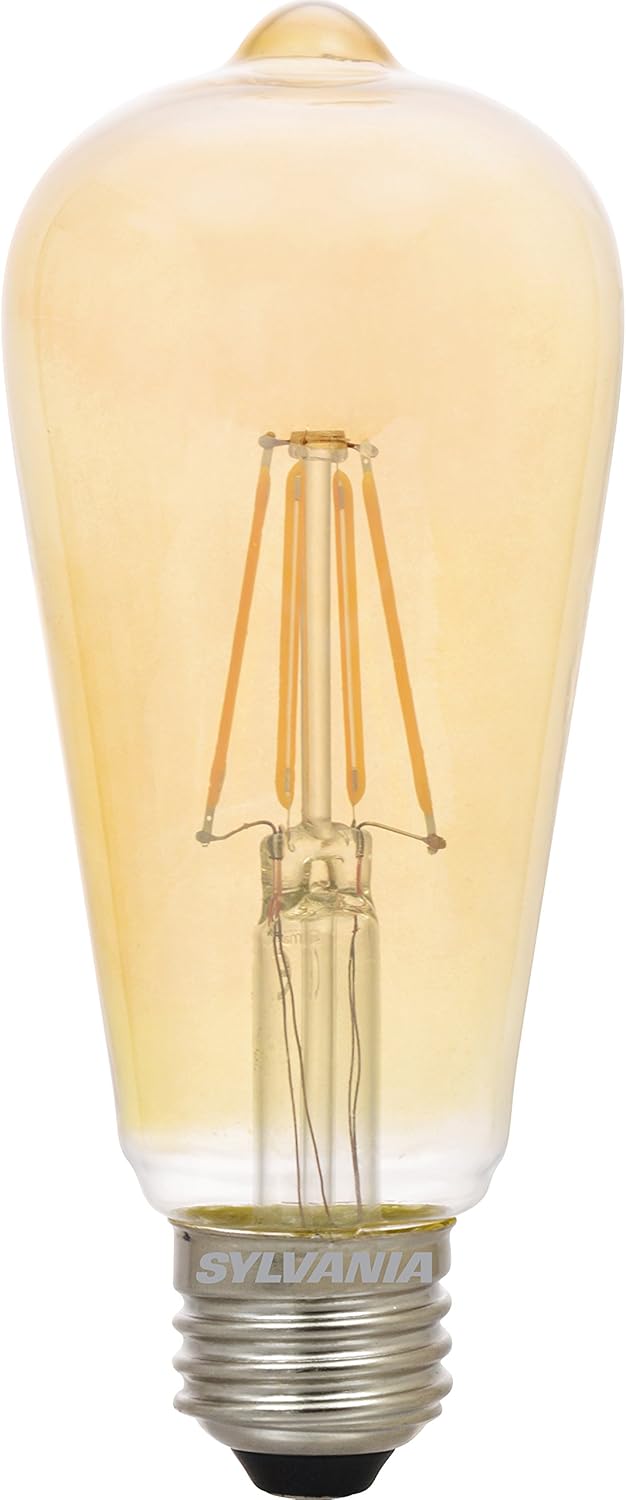 amber outdoor light bulbs on Light Bulbs Sylvania Home Lighting 75347 Sylvania Vintage Led Bulb Amber Finish Tools Home Improvement