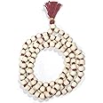 IS4A 8MM TULSI HOLY BASIL PRAYER BEADS JAPA MALA NECKLACE HAND KNOTTED KARMA (108+1) BEADS BLESSED & ENERGIZED HINDU TIBETAN BUDDHIST SUBHA ROSARY