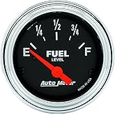 Auto Meter 1422 Designer Black Air-Core Fuel Level Gauge, 2-1/16 Inch