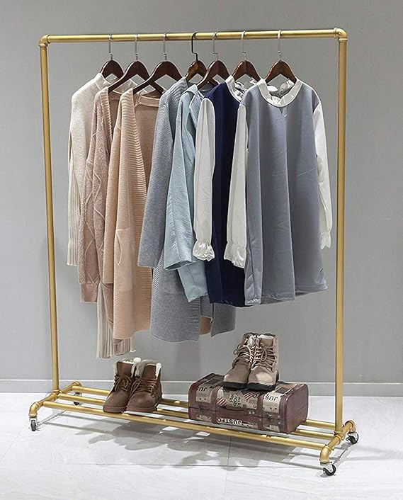 Industrial Pipe Clothing Rack,63in Garment Racks Clothing Retail