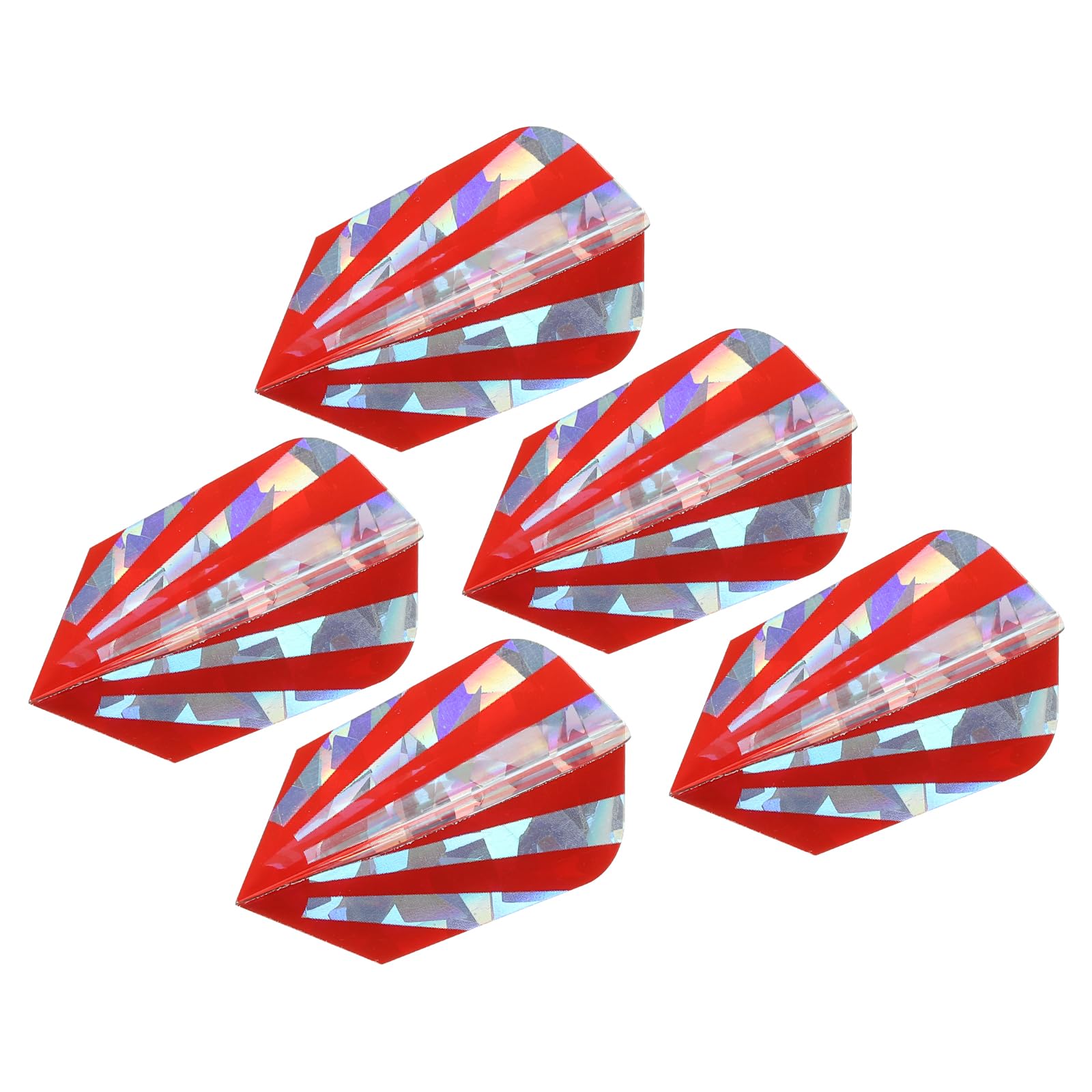 PATIKIL Slim Dart Flights, 5 Pack PET Unique Design Dart Accessories for Steel Tip Dart and Soft Tip Darts, Red