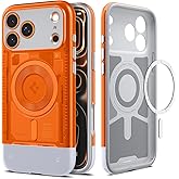 Spigen for iPhone 17 Pro Max Case, Classic C1 MagFit [TPU Covered Camera Control] [Compatible with MagSafe] - Tangerine
