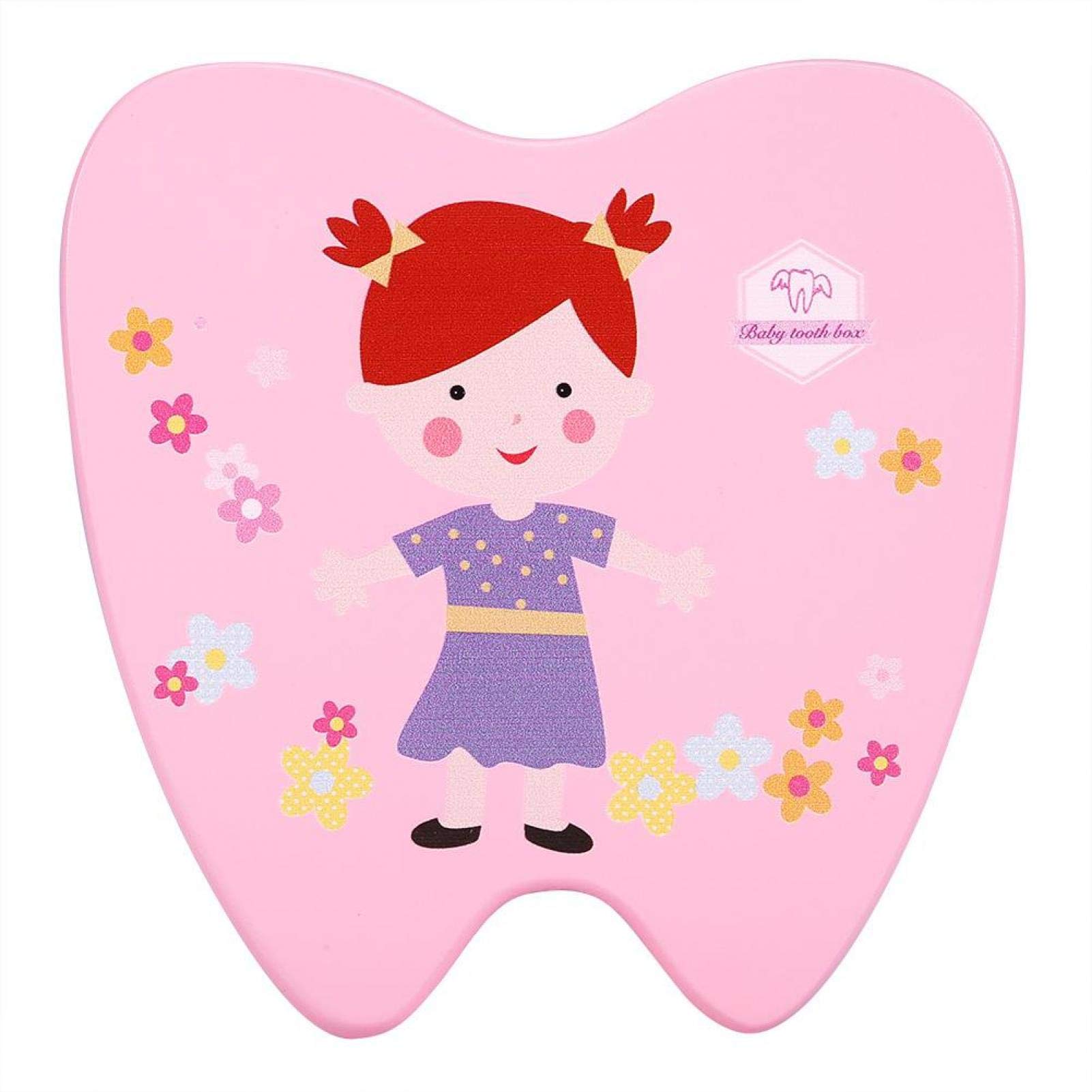 Garosa Baby Teeth Save Box Wooden Keepsake Organizer for Milk Teeth Storage and Baby Hair Collection Case Deciduous Tooth Souvenir Box (#4)