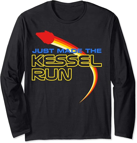 Amazon メンズtシャツスターウォーズハンソロムービーケッセルランロングスリーブtシャツ Tシャツ カットソー 通販