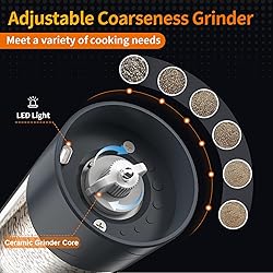 2Pack Electric Salt and Pepper Grinder Set USB