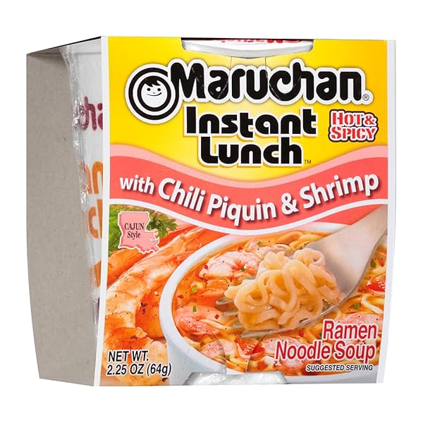 MARUCHAN INSTANT LUNCH CHILI PIQUIN & SHRIMP, 2.25 OUNCE (PACK OF 12)