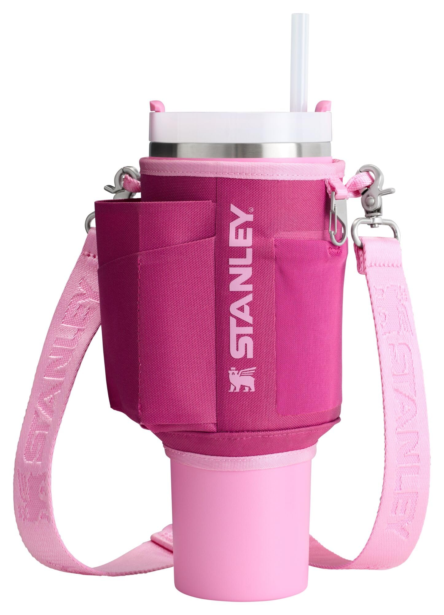 Stanley All Day Quencher Carry All for 40 oz Tumbler with Handle | Crossbody Bag with Phone Holder Pocket, Card Sleeve & Detachable Strap | Water Bottle Carrier Bag | BPA-Free | Fuchsia Image