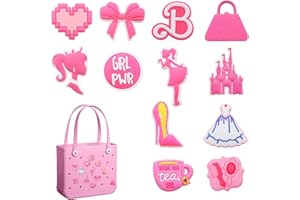 Yonuni 12pcs Charms for Bogg Bag, PVC Beach Charms for Simply Southern Totes, Insert Decorative for Handbag Beach Tote