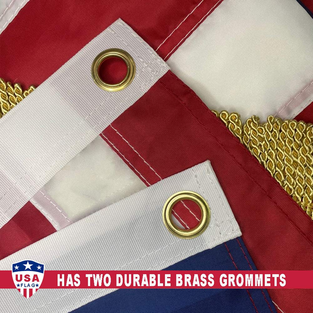 American Flag, American Flags 3x5, USA US Flag, Deluxe Embroidered Stars, Heavy Duty Durable Flags for Outdoors, Vivid Color, Sewn Stripes, Brass Grommets(3x5 FT Embroidered Stars) : Garden & Outdoor