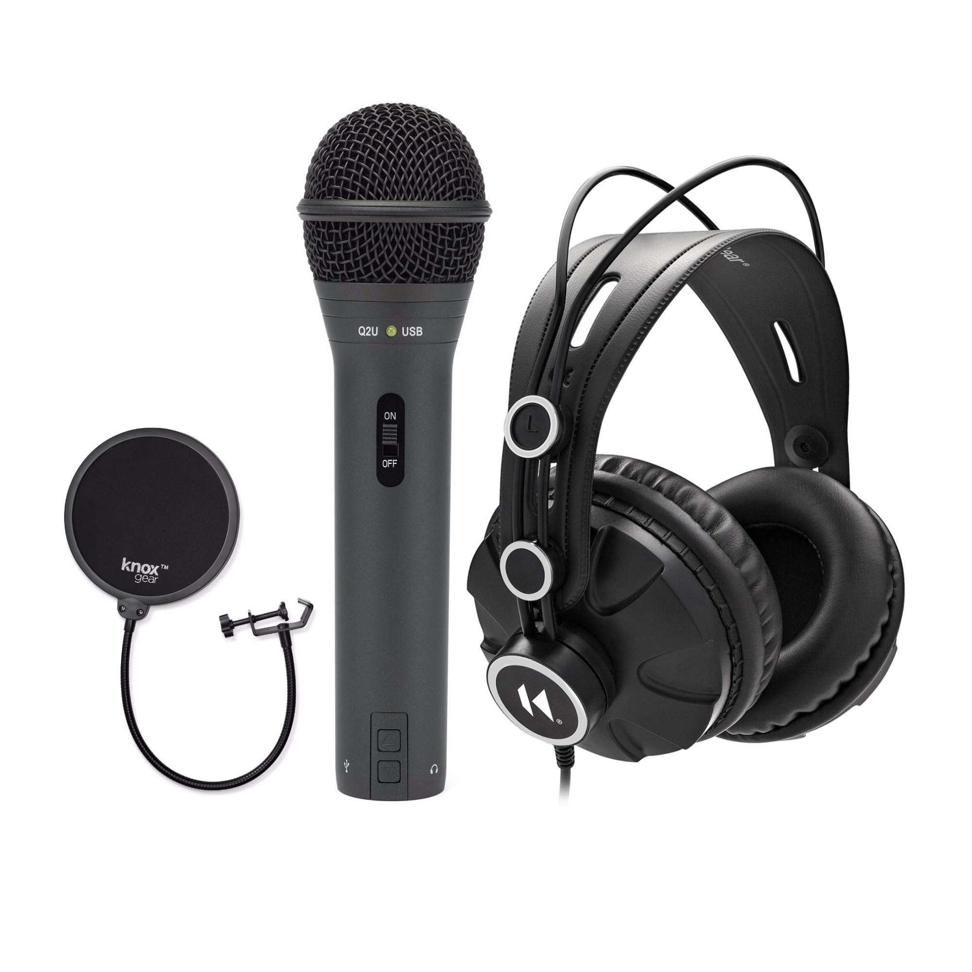 Mua Q2U Black Handheld Dynamic USB Microphone Bundle with Pop Filter