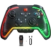 BIGBIG WON Wireless Controller, Rainbow 2 Pro PC Controllers Motion Aiming, Hall Triggers, ALPS Joystick, Custom Button, 3.5mm Audio Gaming Controller for PC Windows/Android/iOS/Switch Controllers