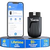 VDIAGTOOL D100 OBD2 Diagnostic Tool, Bidrectional Scan Tool, All System | Lifetime Free Update, No Subscription, 17+ Resets（53 Updateable）, Wireless Code Reader, All Systems, Storage Bag