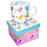 Divinity Boutique Inspirational Ceramic Mug with Birds-Psalm 103:5, He Fills My Life With Good Things, Multicolor, One Size