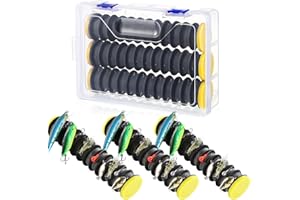 YSGLORY 3 Pack Fishing Leader Line Storage Organizer Snell Holder Fishing Line Hook Holder Fishing Spooler Winder Organizer Keeping the Line Organized and Tangle Free with Rigging Spools (36 Line Slots)