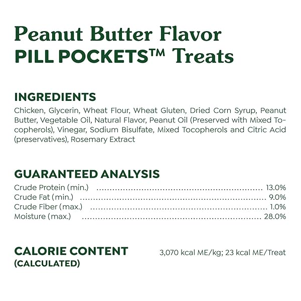 GREENIES PILL POCKETS FOR DOGS LARGE SIZE, DOG TREAT POUCH FOR CAPSULE MEDICATION, PEANUT BUTTER FLAVOR,  7.9 OZ. POUCH
