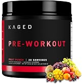 Kaged Original Pre Workout Powder | Fruit Punch | 20 Servings | Pre-Workout with Creatine, Beta Alanine, L-Citrulline, BCAAs, 274 mg Organic Caffeine, Pre-Kaged, Supplements for Men &amp; Women