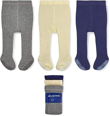 La Active Collants Fille 3 Paires Bebe Enfant Bas Age Enfant Antiderapants Antiglissements Coton Gris Creme Bleu Marin 0 3 Mois Amazon Fr Bebes Puericulture