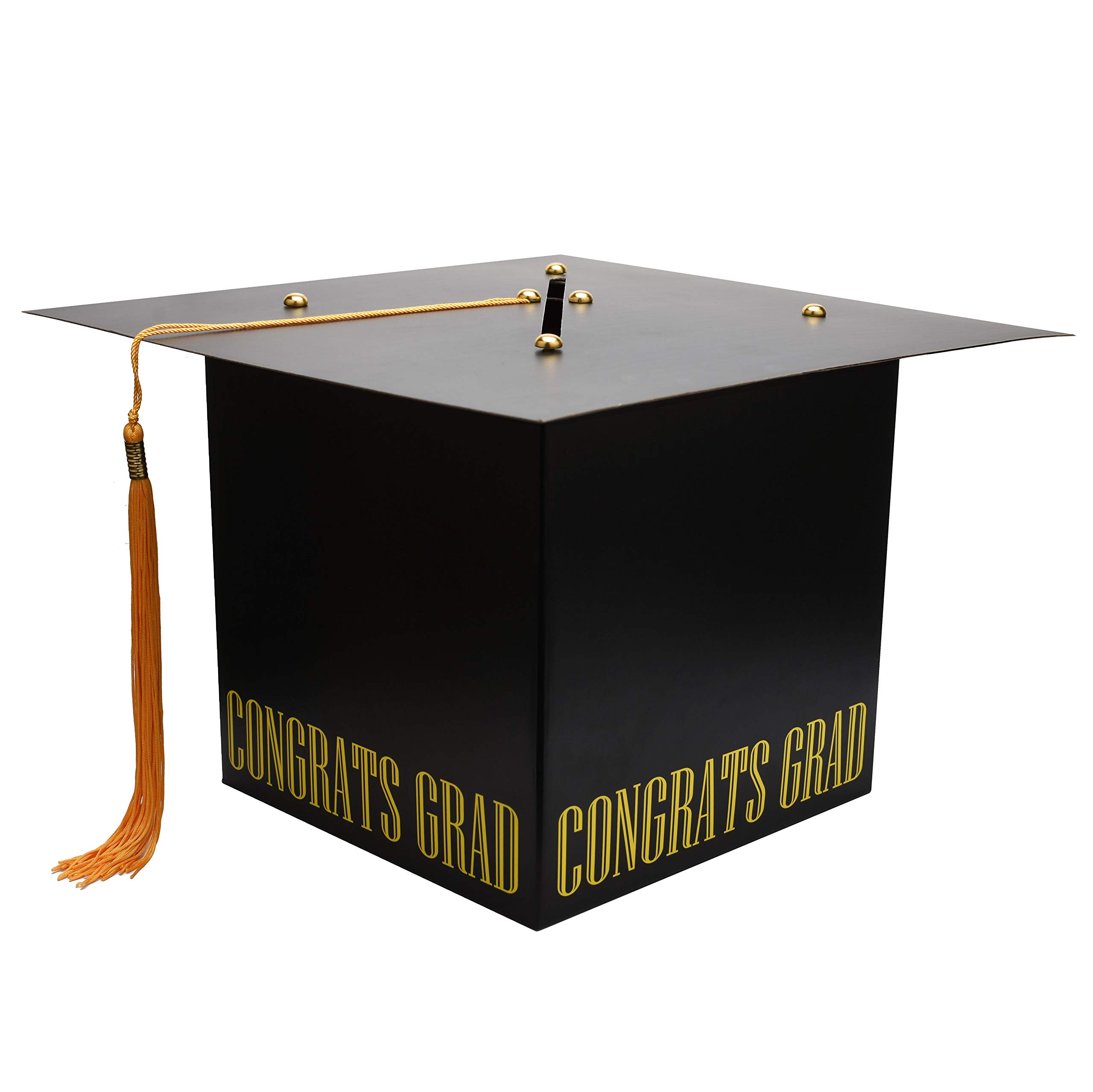 Photo 1 of MerryJoyParty Graduation Card Box Graduation Card Holder Original Graduation Cap Shaped Card Box with Real Tassel for Graduation Party Supplies